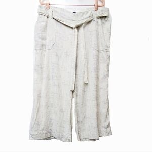 Beau Dawson Los Angeles Linen Blend Wide Leg Pants Size XL